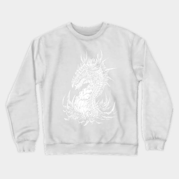 Regal Dragon - white variant Crewneck Sweatshirt by drakhenliche